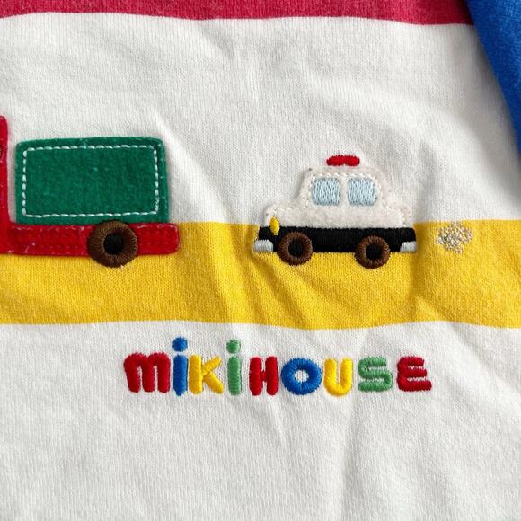 Miki House Boy Shirt Pullover Long Sleeve Cars City Streets Cotton Size 110 -4T - Picture 6 of 9
